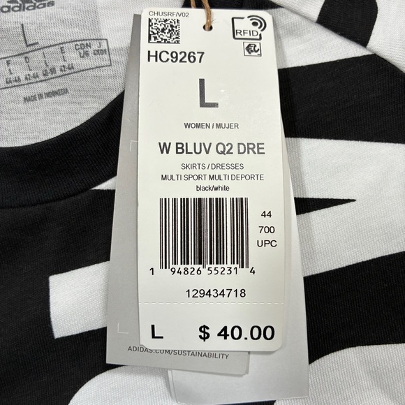 NWT Adidas Essentials Oversized T Shirt Dress Size L - Picture 7 of 8